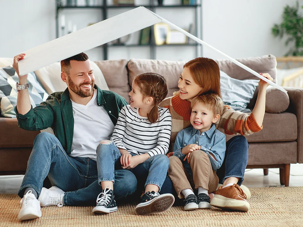 Familie unter einem Dach